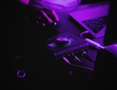 Detalle de la interfaz de audio durante una sesión